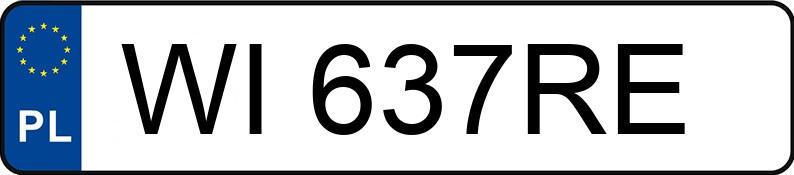 Pirat drogowy w pojeździe o numerach rejestracyjnych WI637RE