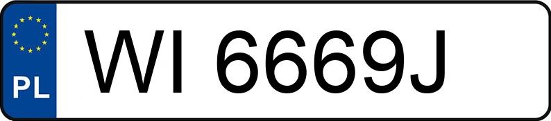 Numer rejestracyjny WI 6669J posiada AUDI A4 - WI6669J