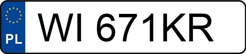 Numer rejestracyjny WI 671KR posiada TOYOTA AYGO - WI671KR