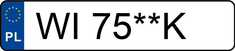 Numer rejestracyjny WI 756MK posiada TOYOTA PRIUS - WI75**K