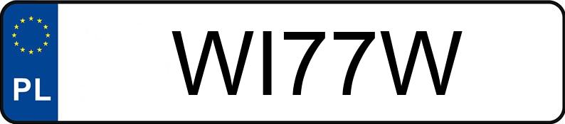 Le numéro d’enregistrement WI 77W a AUDI 80 1.9 TDi Kat. B4 80 1.9 TDi Kat. B4 - WI77W