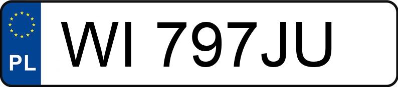 Numer rejestracyjny WI 797JU posiada VOLVO XC60 - WI797JU