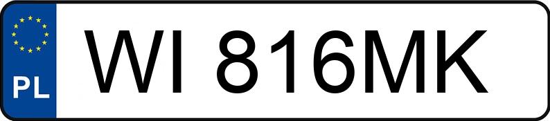 Numer rejestracyjny WI 816MK posiada SKODA KAMIQ - WI816MK