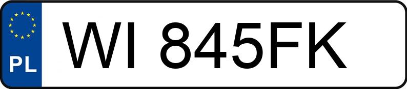 Pirat drogowy w pojeździe o numerach rejestracyjnych WI845FK