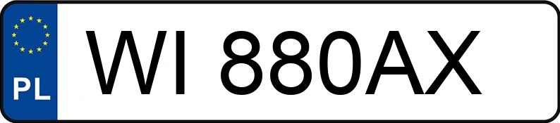 Numer rejestracyjny WI 880AX posiada WILSTOW  - WI880AX