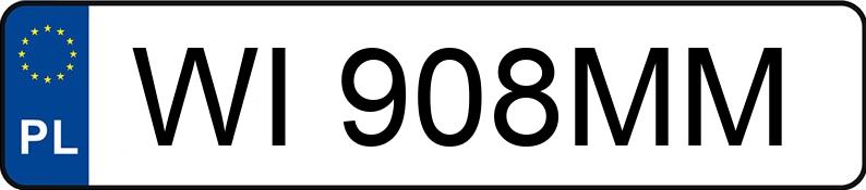 Numer rejestracyjny WI 908MM posiada KIA CEED - WI908MM Numer rejestracyjny WI 908MM posiada KIA CEED - WI908MM