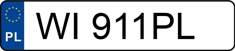 Numer rejestracyjny WI 911PL posiada PORSCHE 911 CARRERA S - WI911PL