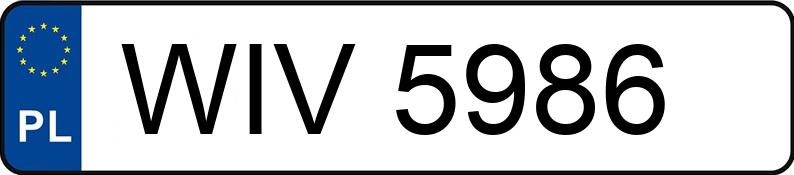 Numer rejestracyjny WIV5986 posiada WAZ LADA 2105 2105 S