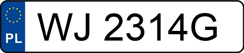 Numer rejestracyjny WJ 2314G posiada PEUGEOT 407 - WJ2314G