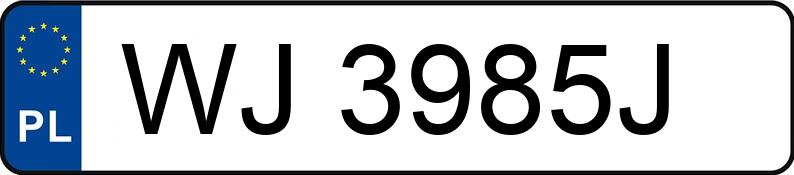 Numer rejestracyjny WJ 3985J posiada FORD FOCUS - WJ3985J