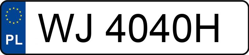 Numer rejestracyjny WJ 4040H posiada BMW 320 Diesel MR`12 E5 F30 xDrive - WJ4040H