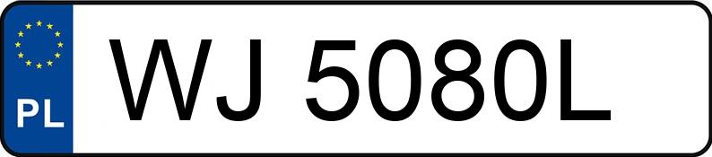 Numer rejestracyjny WJ 5080L posiada AUDI A4 LIMOUSINE - WJ5080L