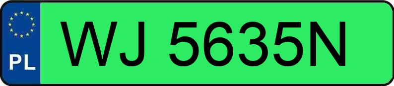 Numer rejestracyjny WJ 5635N posiada TESLA MODEL 3 - WJ5635N Numer rejestracyjny WJ 5635N posiada TESLA MODEL 3 - WJ5635N
