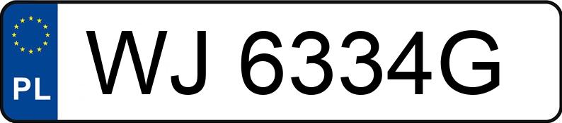Numer rejestracyjny WJ 6334G posiada SKODA FABIA - WJ6334G
