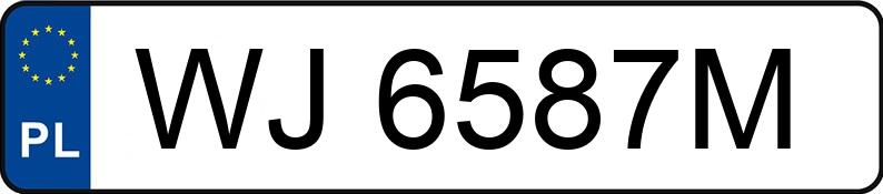 Numer rejestracyjny WJ 6587M posiada TOYOTA PRIUS PLUS - WJ6587M