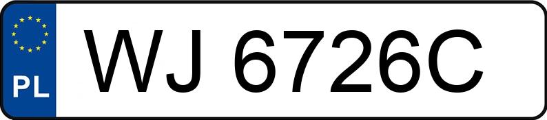 Numer rejestracyjny WJ 6726C posiada MITSUBISHI LANCER - WJ6726C