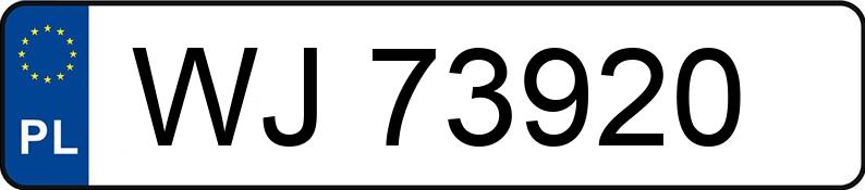 Numer rejestracyjny WJ 73920 posiada VOLKSWAGEN Passat GP 1.9 TDI MR`00 E3 Trendline - WJ73920