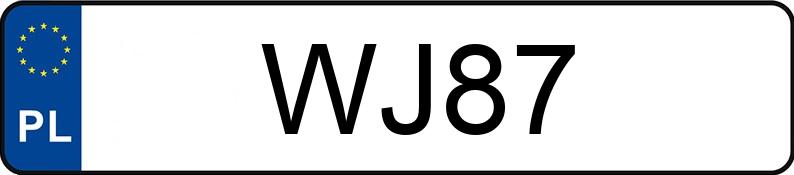 Numer rejestracyjny WJ 87 posiada TOYOTA Land Cruiser 3.4 Kat. VZJ 90 Prado Aut. - WJ87