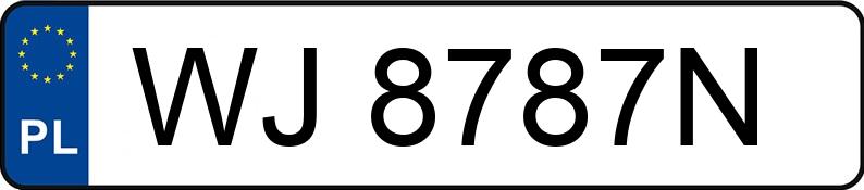 Numer rejestracyjny WJ 8787N posiada TOYOTA PRIUS HYBRID - WJ8787N