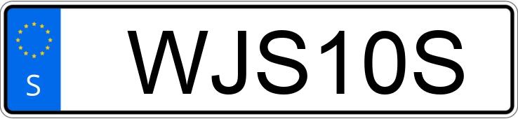 Numer rejestracyjny WJS10S posiada  