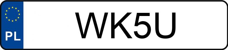 Numer rejestracyjny WK 5U posiada BMW M5 - WK5U