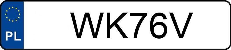 Numer rejestracyjny WK 76V posiada MAZDA 626 - WK76V