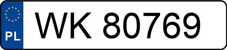 Numer rejestracyjny WK 80769 posiada OPEL SIGNUM - WK80769