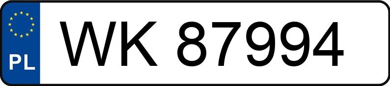 Numer rejestracyjny WK 87994 posiada FORD Focus 1.6 MR`05 E4 Gold X - WK87994