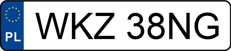 Numer rejestracyjny WKZ 38NG posiada OPEL CORSA-C - WKZ38NG