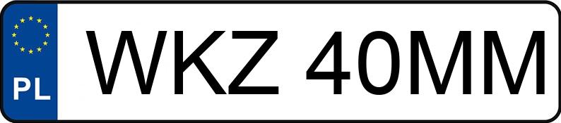 Numer rejestracyjny WKZ 40MM posiada BMW 318I 2.0 KAT - WKZ40MM