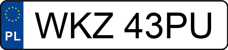 Numer rejestracyjny WKZ 43PU posiada VOLKSWAGEN POLO - WKZ43PU