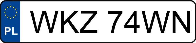 Numer rejestracyjny WKZ 74WN posiada NISSAN Almera 1.4 MR`95 GX - WKZ74WN