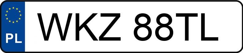 Numer rejestracyjny WKZ 88TL posiada SKODA RAPID - WKZ88TL
