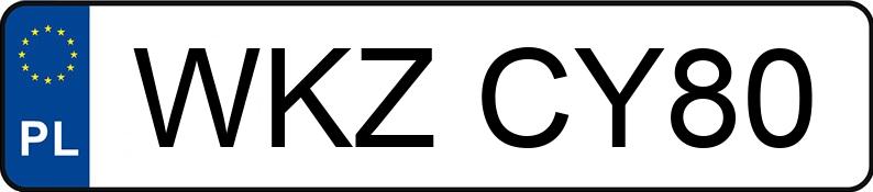 Numer rejestracyjny WKZ CY80 posiada SEAT LEON - WKZCY80