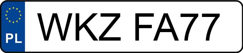 Numer rejestracyjny WKZ FA77 posiada MAZDA CX-5 - WKZFA77 Numer rejestracyjny WKZ FA77 posiada MAZDA CX-5 - WKZFA77