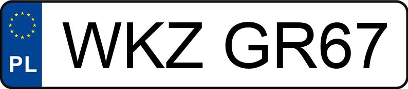 Numer rejestracyjny WKZ GR67 posiada HONDA JAZZ - WKZGR67 Numer rejestracyjny WKZ GR67 posiada HONDA JAZZ - WKZGR67