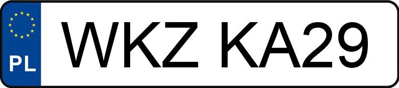 Numer rejestracyjny WKZ KA29 posiada HONDA CIVIC - WKZKA29