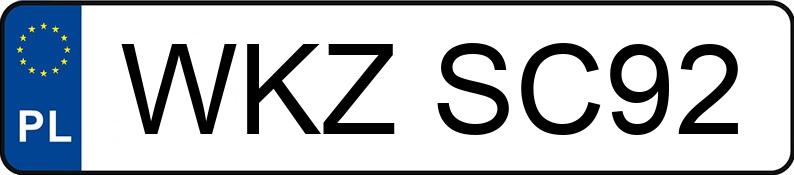 Numer rejestracyjny WKZ SC92 posiada BMW 325I - WKZSC92 Numer rejestracyjny WKZ SC92 posiada BMW 325I - WKZSC92