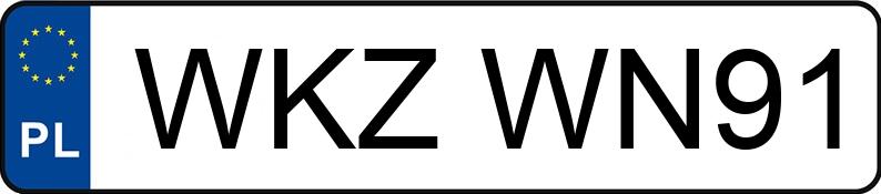 Il numero di registrazione WKZ WN91 ha BMW 320 Diesel MR`04 E3 E90 320 Diesel MR`04 E3 E90 - WKZWN91