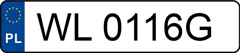 Numer rejestracyjny WL 0116G posiada SUZUKI SX4 - WL0116G Numer rejestracyjny WL 0116G posiada SUZUKI SX4 - WL0116G