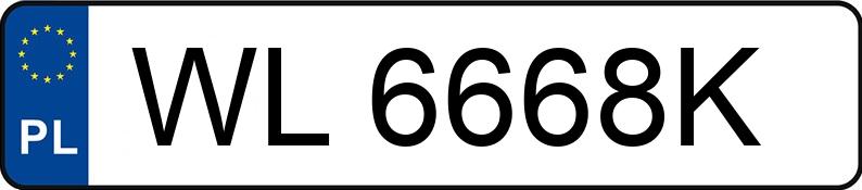 Numer rejestracyjny WL 6668K posiada FSO POLONEZ - WL6668K
