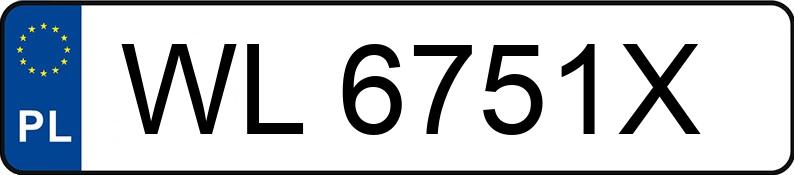 Numer rejestracyjny WL 6751X posiada FORD FOCUS - WL6751X
