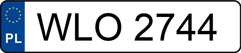 Numer rejestracyjny WLO 2744 posiada SAM DWUKOŁOWA - WLO2744
