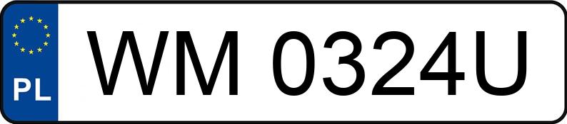 Numer rejestracyjny WM 0324U posiada BMW 330I - WM0324U Numer rejestracyjny WM 0324U posiada BMW 330I - WM0324U
