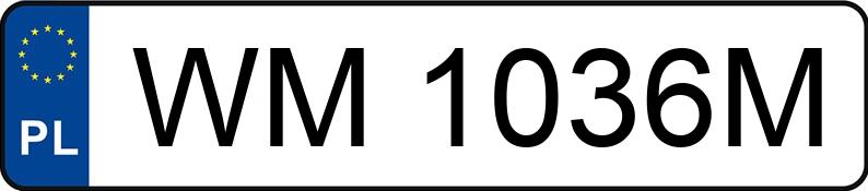Numer rejestracyjny WM 1036M posiada FORD KUGA - WM1036M