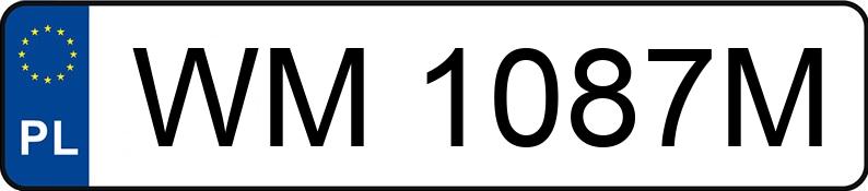 Numer rejestracyjny WM 1087M posiada BMW 320 - WM1087M