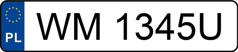 Numer rejestracyjny WM 1345U posiada SKODA RAPID - WM1345U