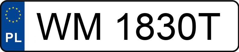 Numer rejestracyjny WM 1830T posiada BMW 740i MR`13 E5 FO1/FO2 L Aut. - WM1830T