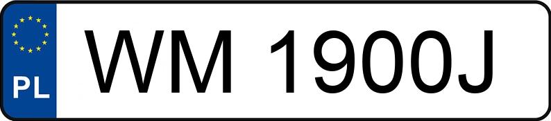 Numer rejestracyjny WM 1900J posiada VOLKSWAGEN GOLF - WM1900J