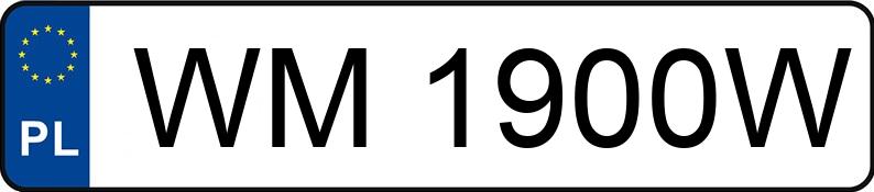 Numer rejestracyjny WM 1900W posiada BMW 520D - WM1900W Numer rejestracyjny WM 1900W posiada BMW 520D - WM1900W